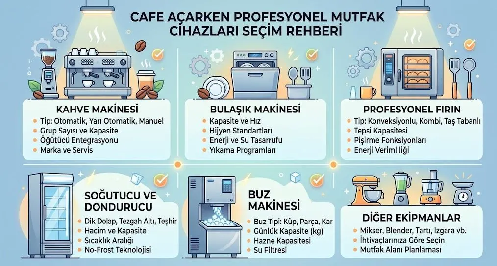 Cafeler İçin Profesyonel Mutfak Cihazları Nasıl Seçilmelidir?