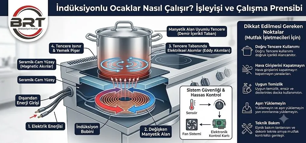 İndüksiyonlu Ocaklar Nasıl Çalışır? İşleyişi ve Çalışma Prensibi