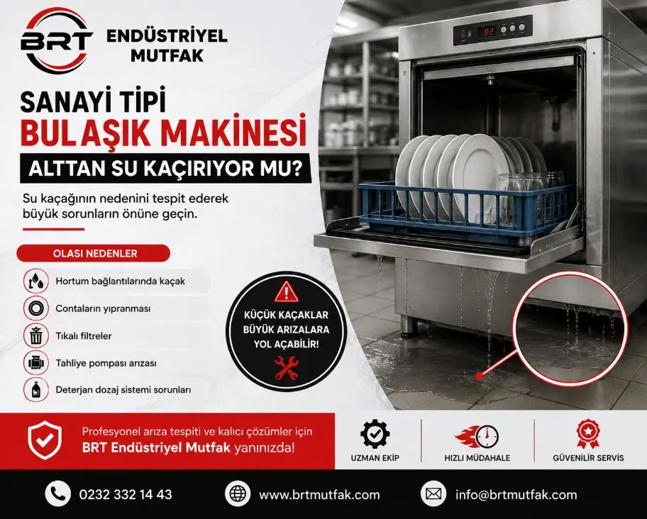 Sanayi Tipi Bulaşık Makinesi: Alttan Su Kaçırıyor - Ne Yapabilirim?